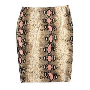 Chocolate Snakeskin Skirt